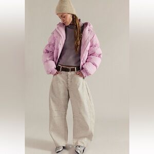 Free People Party Of One Solid Puffer Jacket - Sz M